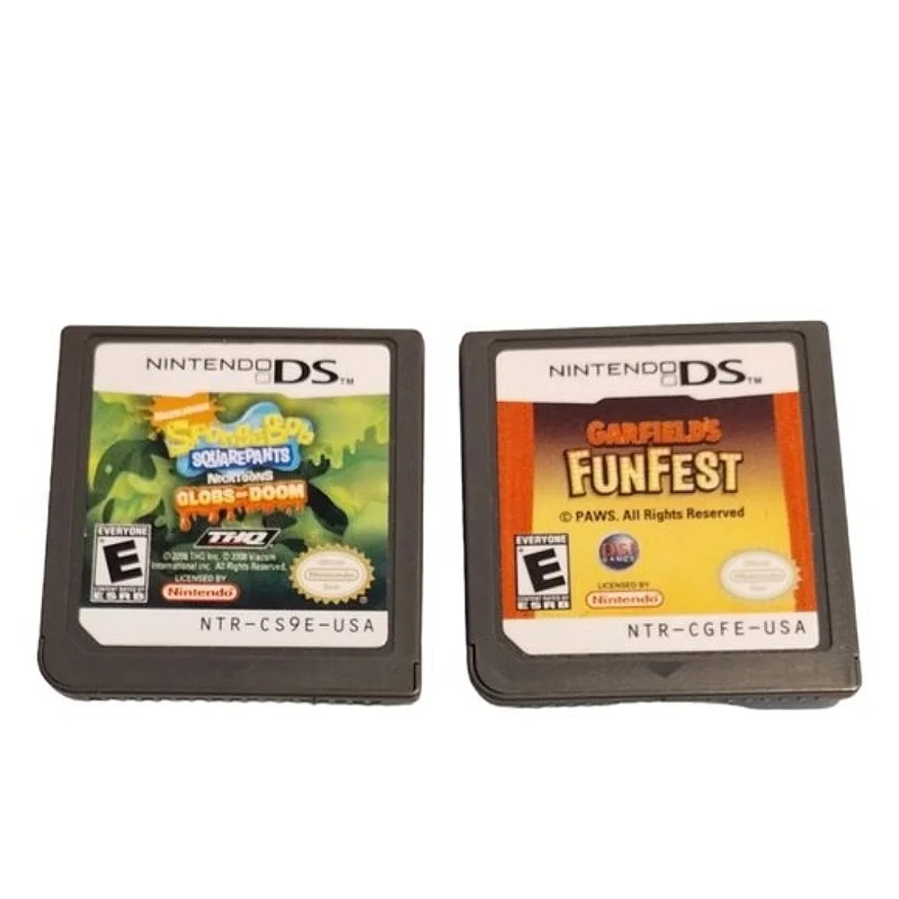 Lot of 2 Spongebob Squarepants & Garfield's‎ Funfest Nintendo DS Game